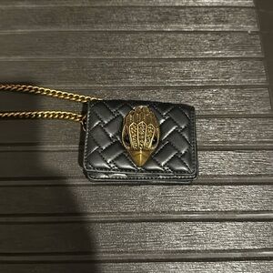 Kurt Geiger Black Mini Bag with Gold Chain